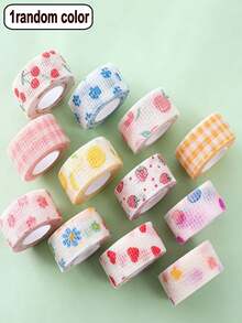 8/4/1 Roll Random Color Printed Self-Adhesive Finger Bandages, Anti-Wrinkle Wear-Resistant Finger Sleeves, Durable Finger Protection Covers, Suitable For Writing, Nail And Injured Finger Protection, Perfect For Office, Sports And Outdoor Work - Multicolor - View 9