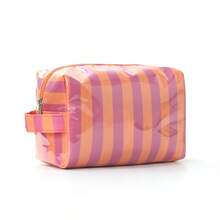 1pc - Stylish Striped Diaper Storage Bag, Large Capacity Diaper Bag With Handle, Waterproof Baby Product Storage Bag, Travel-Friendly Accessory. - Multicolor - View 11