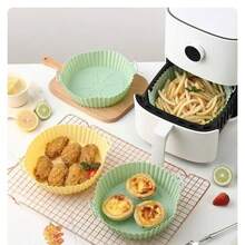 Air Fryer Silicone Pot, Air Fryer Silicone Basket Bowl, Silicone Baking Pan Pot, Suitable For 3 To 5 Quart Air Fryers, Reusable Baking Pan Oven Accessories. (1pc) - Multicolor - View 4