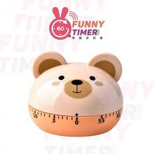1pc Mechanical Kitchen Timer, No Battery, Colorful Animal Face Design And Dome-Shaped Body. Manually Rotatable ABS Timer Has A 55-Minute Countdown Function, Making It Ideal For Use In The Kitchen, For Studying, And For Back-To-School Season. - Multicolor - View 14