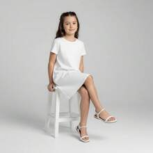 sandália infantil menina Arisa Kids Rasteirinha Feminina 27 ao 33 - Branco - Visão 3
