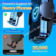 Support de téléphone pour voiture, [Verrouillage automatique amélioré] Support de téléphone universel avec clip à crochet, convient pour la grille d'aération de la voiture, compatible avec iPhone et plus. Support de téléphone universel pour grille d'aération de voiture, support de téléphone réglable et rotatif, convient pour toutes les voitures et smartphones, support de téléphone pour voiture à effondrement par gravité, installation sur grille d'aération avec clip à crochet, robuste et durable, rotation à 360 degrés, convient pour les téléphones de 4 à 7,2 pouces - Noir - Voir 7