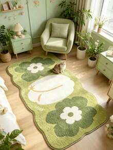 1pc Pink Bow, Cream Style Decorative Rug, Bedroom Decor, Small Rug, Carpet, Home Decor, Living Room Rug, Bedroom Rug, Living Room Home Decor, Outdoor Rug, Washable Carpet - Multicolor 4 - View 4