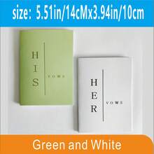 2 Elegantes Libros de Votos de Boda "Él & Ella" - 28 Páginas, 5.5" X 3.9" - Perfecto para Despedida de Soltera, Aniversario y Boda - Incluye Cartas de Amor en Cápsula del Tiempo - Recuerdo Ideal para Parejas y Regalos para Damas de Honor - Unitalla - Ver 10