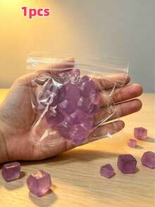 2pcs High Transparency Crystal Grape Soft Squeeze Toys, Transparent Crystal Grape Soft Stress Relief Office Desk Decor, Suitable For Teenagers - Multicolor - View 13