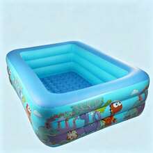 1 Rectangular Pool, Featuring A Large Water Play Area, Waterproof And Wear-Resistant, Easy To Store Without Taking Up Much Space, Suitable For Courtyards And Terraces. - A - View 7