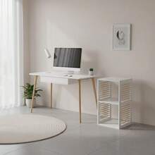 KIWI MOBLEKIT | Wooden Shelves For Storage And Decoration, Cube Or Rectangular Models With Door Or Drawer Options, Modern Auxiliary Furniture For Living Room, Bedroom Or Office - 雙層書架 30x30x60 公分 白色 - 查看 9