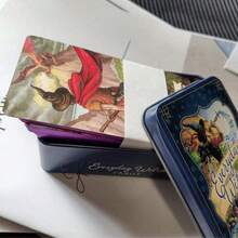 78 Card Gold-Plated Edge Guide Set, Tarot Card Gold-Plated Edge Tarot Card And Tin Box, Cards And Guides Are Placed In A Metal Box To Predict Your Future, Fortune Telling Games And Tools, Christmas And Halloween Gifts, Astrology Fortune Telling Cards - 78 Sheets - View 8