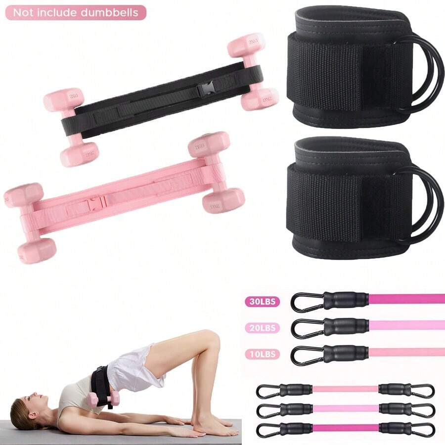 Ankle Straps Resistance Bands Set Fitness Workout Exercise Equipment Ankle Weight Yoga Elastic Fitness Band For Gym Man Woman - Multicolor - View 1