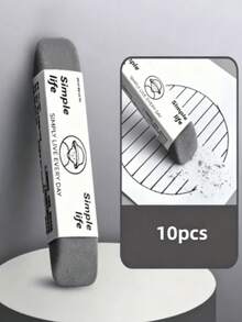 10pcs Matte Erasers, Suitable For Pencils, Ballpoint Pens And Fountain Pens, Multi-Functional, Ideal For School Exams. Various Colors And Styles, Randomly Matched, Essential For Back To School. - Multiple Styles - View 1