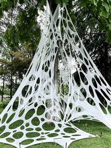 Halloween Spider Web Decorations With Extra Realistic Spiders, Halloween Spider Web Decor, Includes Realistic Spiders, Super Elastic Spider Web, Suitable For Halloween Indoor/Outdoor Party Supplies, Super Elastic Spider Web Halloween Decorations - Multiple Styles - View 4