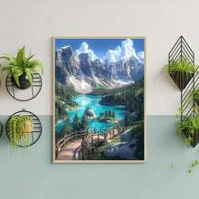 DIY 5D 鑽石畫套件-全鑽圓鑽、風景圖案、居家裝飾壓克力手工套組、無框創意鑽石畫禮品套件 - 無框 - 查看 11