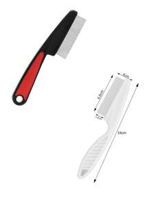 2/1pc Multi-Function Fine-Tooth Comb With Dense Sharp Stainless Steel Teeth, Efficiently Removes Lice, Nits, Fleas And Dandruff From Human Hair, Also Suitable For Grooming Loose Fur Of Dogs, Cats And Other Pets. Ergonomic Non-Slip Handle Ensures Stable Grip During Use. Durable, Easy To Clean And Portable, Essential Grooming Tool For Family And Pets. - One Size - View 11