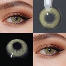 Lalens LA 灰色無縫自然漸層圓形隱形眼鏡 1 對批發包，年戴款，DIA 14.20MM BC 8.6MM，清真友善，適合中東穆斯林女性，自然融合色調，自然佩戴體驗，深色小瞳孔友善，美感派對與約會風格 - LA Grey - 查看 13
