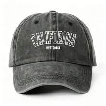BONNY BOOM 1/2件刺繡CALIFORNIA字母棒球帽，中性復古水洗卡車帽，Y2K戶外防曬可調節帽，適合春/秋季旅行度假禮物，適用於朋友、家人、父親節、母親節、開學季、聖誕節、萬聖節、婚禮、嘉年華、海灘新娘婚禮用品、禮物、單身派對、旅行、老師、學生、度假禮物 - CALIFORNIA - 查看 6