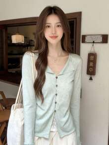 Women Tops - Mint Green - View 3