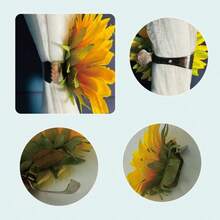 2er Set künstliche Sonnenblumen Vorhangclips, Vorhang Dekorationsclips - C-Mehrfarbig - Übersicht 3