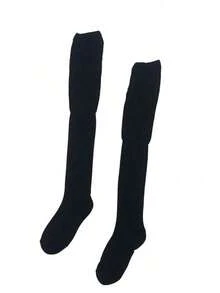 1 Pair Breathable, Moisture-Wicking, Quick-Drying, Comfortable Embroidered Over-The-Knee Socks, Y2K Style, Warm - Multicolor - View 8