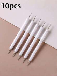 5/10pcs 2-Channel Dotting Tools, Nail Art Pointed Tip Dotting Paint Set, Dotting Tools, Nail Art Pointed Tip Dotting Paint, Dual-Use Pointed Tip Dotting Drill, Suitable For Embossed Patterns, Clay Sculptures And Nail Art Creation - Multicolor - View 16