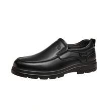 CAMEL CROWN Men's Outdoor Casual Shoes With Fleece Lining, Warm, Soft And Comfortable Cowhide Thick Sole. - Black - View 5