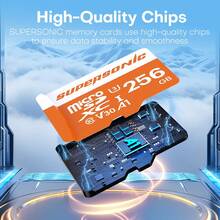 Supersonic 記憶卡 C10 Micro SD 卡 32GB 64GB 128GB 256GB A1 U3 V30 原廠儲存快閃記憶卡，適用於智慧型手機與電腦 - 查看 7