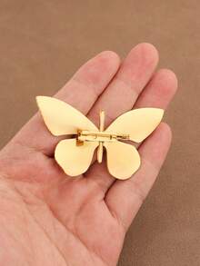 SUPBORA 1pc Fashionable Silver/Gold Color Bird Deer Dragonfly Cat Butterfly Brooch Pin, Animal Insect Lapel Pins For Women Dresses Coats Sweaters Jewelry - Gold and Silver - View 9