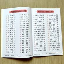 Livre d'exercices d'addition et de soustraction de 10 à 100. Chaque livre de matériel pédagogique contient 64 pages et convient à diverses étapes d'addition et de soustraction jusqu'à 100 pour l'entraînement au calcul mental. - Multicolore - Voir 3