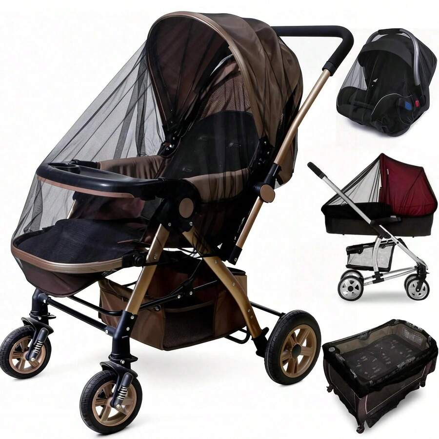 Baby Crib Netting & Accessories - Black - View 1