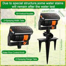 Adjustable Sprinkler Upgraded Adjustable Sprinkler For Lawns Yards And Gardens With 16 Nozzle Oscillating Heads - A - View 5