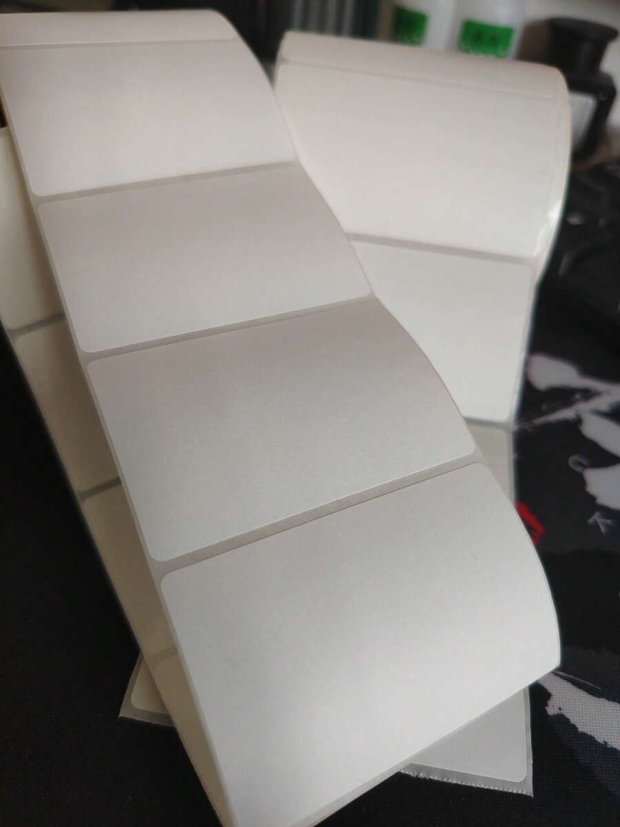 100 piezas Etiquetas de alimentos en blanco impermeables y removibles para congelador, cocina, despensa y frascos - 60*40 mm - Ver 1