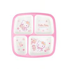 Mesuca Hello Kitty Tableware Set, Bowl, Divided Plate, Cup And Kitty Spoon, Reusable Tableware Set, Suitable For Home, Office, School, Picnic And Travel - Pink - View 5