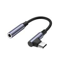 1/2入 USB-C 轉 3.5mm 耳機孔直角音訊轉接線，編織音訊轉換線，相容於 Phone 17/16 Pro Max/16 Pro/16 Plus/16/15/// 系列 3.5mm 音訊輔助線 - 灰色 - 查看 9