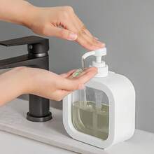 Transparent Hand Sanitizer Dispenser Bottle, Home Soap Dispenser, Shampoo Bottle Container, Press-Type Bathroom Shower Gel Bottle, Plastic Squeeze Lotion Dispenser Empty Bottle Refillable - Protective - Refillable Dispensing Bottles - View 6
