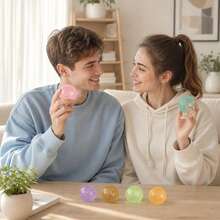 1/2/4pcs Malleable Slow Rebound Coconut Oil Handmade Squeeze Balls, Anxiety Relief Toys, Fingertip Toys, Hand Pressure Relief, Squeeze Toys, Stress Relief Toys, Anxiety & Relaxation, Party Gifts, Gift Bag Fillers, Birthday, Filler Squeeze Toys - Multicolor - View 6