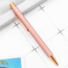 1/5/10pcs Customized Text LOGO Retractable Ballpoint Pen, Metal Middle Oil Ink Pen, Clickable Spring Pen, Promotional Pen For Students And Office Stationery, Ideal For Anniversary Or Bridesmaid Gifts, Comfortable Grip, Smooth Writing Without Ink Smudging, Portable Pen Clip, Detachable, Suitable For Office, Study, Daily Use And Business Gifts - Multi-color Ballpoint Pen - View 16