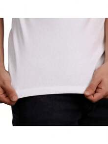 American Ribbed Fitted Shirt Gringa Slim T-Shirt - Blanco - Ver 7