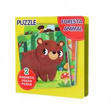 9/16pcs Magnetic Paper Cartoon Animal Puzzle, Children's Educational Puzzle Busy Book, Progressive Puzzle Logic Thinking Brain Development Educational Toy, Suitable For Boys And Girls - Multicolor - View 21
