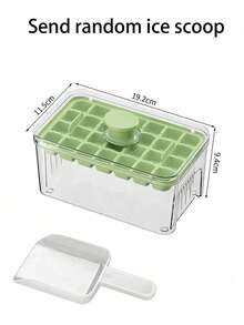 One-Click Ice Cube Tray (With Ice Scoop), Press-Type Ice Cube Maker With Lid Homemade Ice Cube Box For Home Use, Refrigerator Storage Tray--Fruit Ice Cubes, Basic Kitchen Accessory, Christmas, Thanksgiving Gift, Manual DIY Ice Cube Freedom - View 14