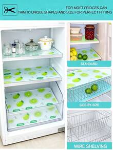 4pcs High-Quality Thickened Refrigerator Mats, Washable And Reusable, EVA Material, Innovative Pattern, Suitable For Refrigerator And Kitchen Decor, Kitchen Essentials, Kitchen Tools, Kitchen Supplies, Kitchen Accessories, Summer - Multicolor - View 10