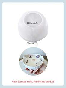 1件不對稱收納碗矽膠模具，創意極簡 DIY 蠟燭杯石膏模具，家居裝飾與禮品飾品環氧樹脂模具，手工藝鑄造模具，藝術裝飾石膏模 - 白色 - 查看 2