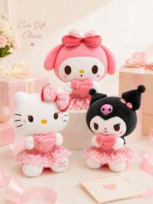 SANRIO 1件 30cm/40cm(11.8in/15.7in) 毛絨娃娃，可愛心形枕頭與花朵洋裝填充娃娃，適合女孩、學生、收藏家，房間裝飾、汽車座椅裝飾、生日禮物 - 彩色 - 查看 10