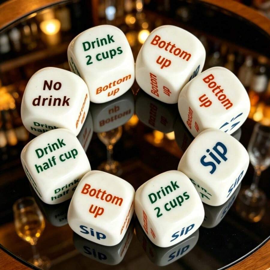 飲酒遊戲骰子 派對酒吧飲酒遊戲玩具 成人之夜創意決定骰子 - A - 查看 1