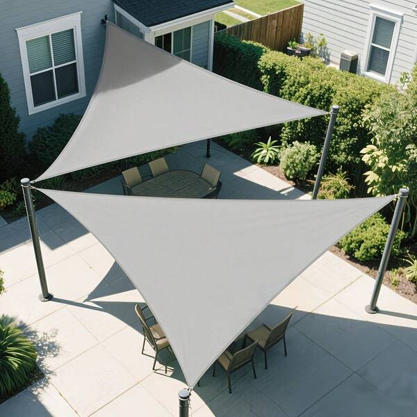 Canvas Triangle Sun Shade Sail, Specially Designed To Block UV Rays, Essential For Front Yard, Backyard, Lawn, Garden, Swimming Pool, Foldable Sun Shade, Convenient For Storage And Carrying During Travel