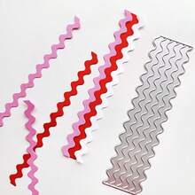 1pc Jagged Lace Strip Metal Cutting Die, Suitable For Scrapbooking Paper Crafting Knife Die, Punching Template - Lace Strips - View 2
