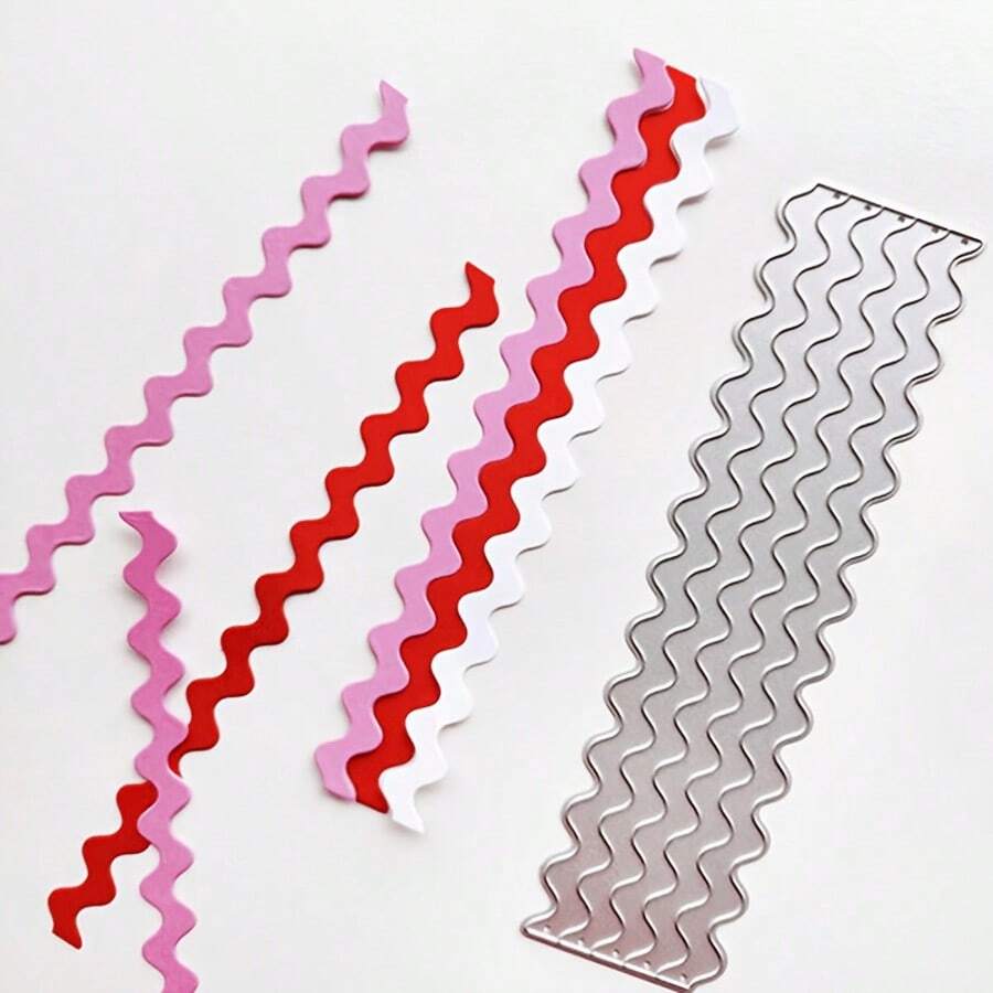1pc Jagged Lace Strip Metal Cutting Die, Suitable For Scrapbooking Paper Crafting Knife Die, Punching Template
