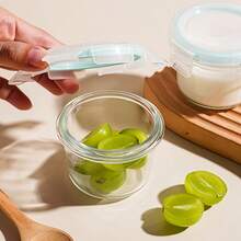 150ml Sealed Glass Food Storage Jars | 1/3pcs Set | Leak-Proof Quick-Lock Lid Suitable For Meal Prep, Food And Snack Freshness Preservation, Refrigerator Pickles Storage Box - Multicolor - View 7