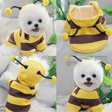 1 pièce Sweat-shirt à capuche de transformation en abeille pour animaux de compagnie - Multicolore - Voir 2