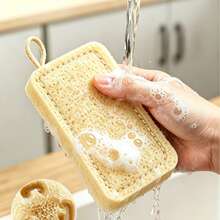 5PCS Pure Natural Loofah Dish Cloth, Loofah Pot Brush, Grease-Resistant Cleaning Cloth, Dishwashing Tool, Dried Loofah Pulp - A - View 5