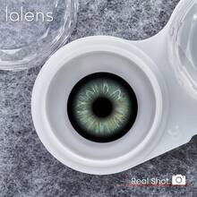 Lalens 1對森林綠彩色隱形眼鏡 14.2mm 年用軟性水凝膠鏡片 NVP HEMA 38%含水量 透氣 增強大眼效果 適合日常約會、假期活動、萬聖節服裝與Cosplay造型彩色隱形眼鏡 - Van Green - 查看 7