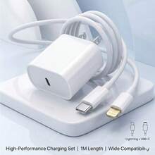 30W Apple Fast Charging Kit [USB C Wall Charger Wall Plug US Plug + 3.3ft/100cm Type C To Lightning Cable Apple IOS System Data Transfer Data Cable] Compatible With IPhone 14/13/12/11/XR/XS/XS Max Series Phone Adapter Kit - US A Type Plug(110-127V) - View 1